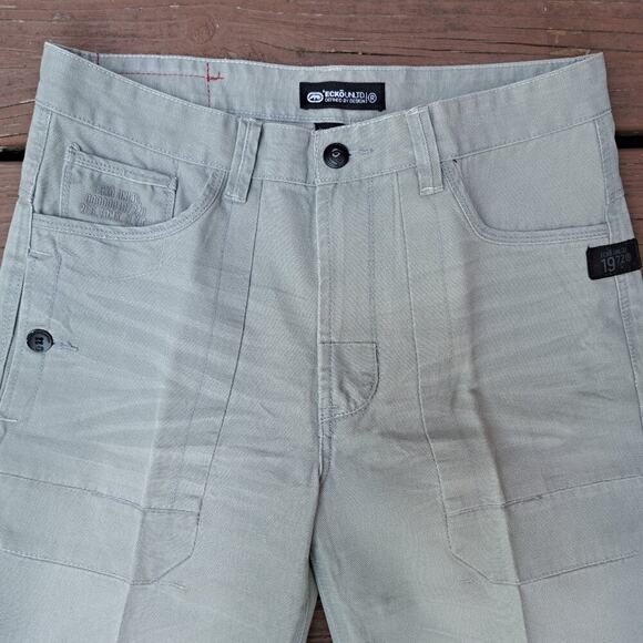 Lot of 2 Ecko Unltd 1972 Shorts Mens Size 32 Beige & Blue Denim Jean - Picture 15 of 16